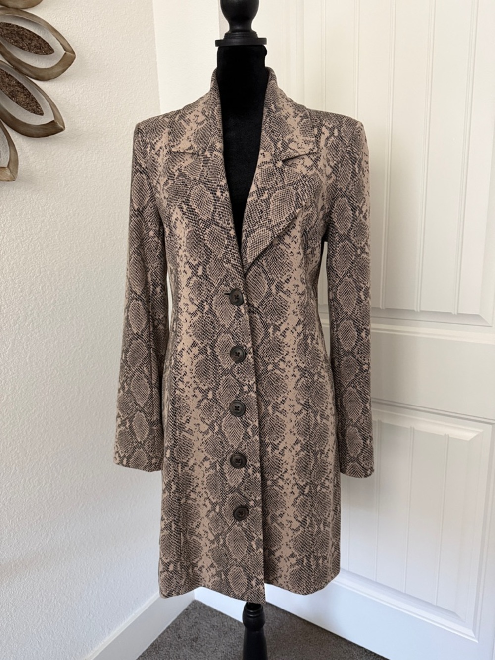 CAbi King Cobra Snake Print Coat